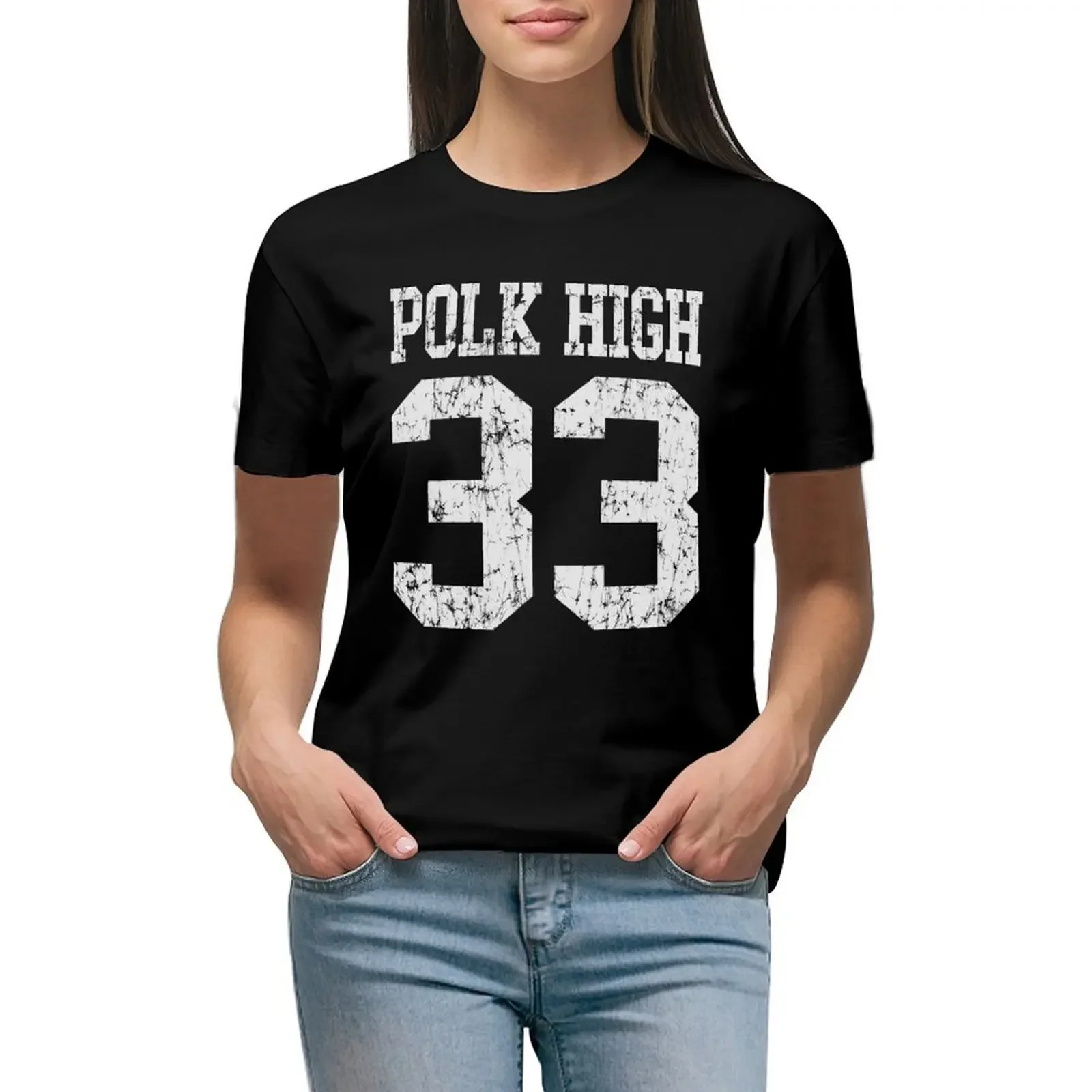 

Polk High 33 T-Shirt Aesthetic clothing vintage clothes funnys plus size t shirts for Women loose fit