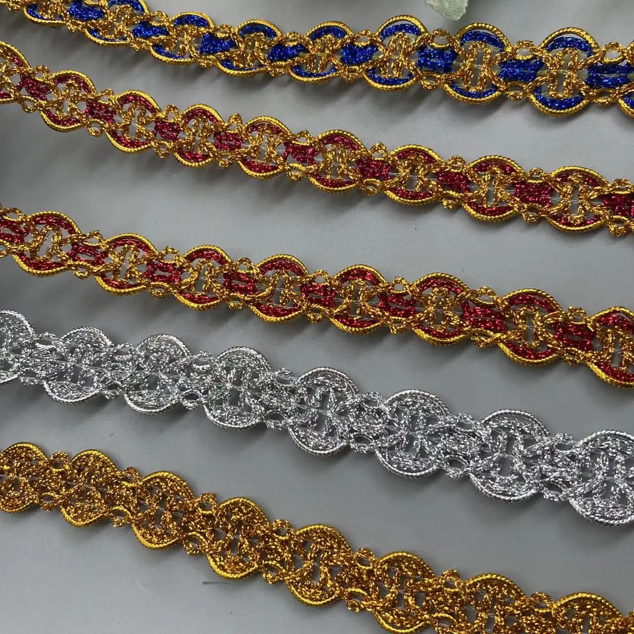 1 Meters  2cm Blue Golden Silver Silk Ribbons Webbing Handmake Diy Craft Lace Trims Dresses Curtain Sewing Accessory Flower Hot