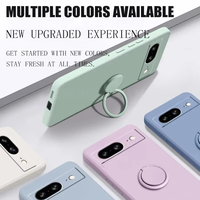 Luxuriöse Flüssigsilikon-Handyhülle mit verstecktem Klappständer für Google Pixel 6 6A 7 7A 8 8A 9 9A 10 10A 11 Pro XL Rückseite – Detail 7