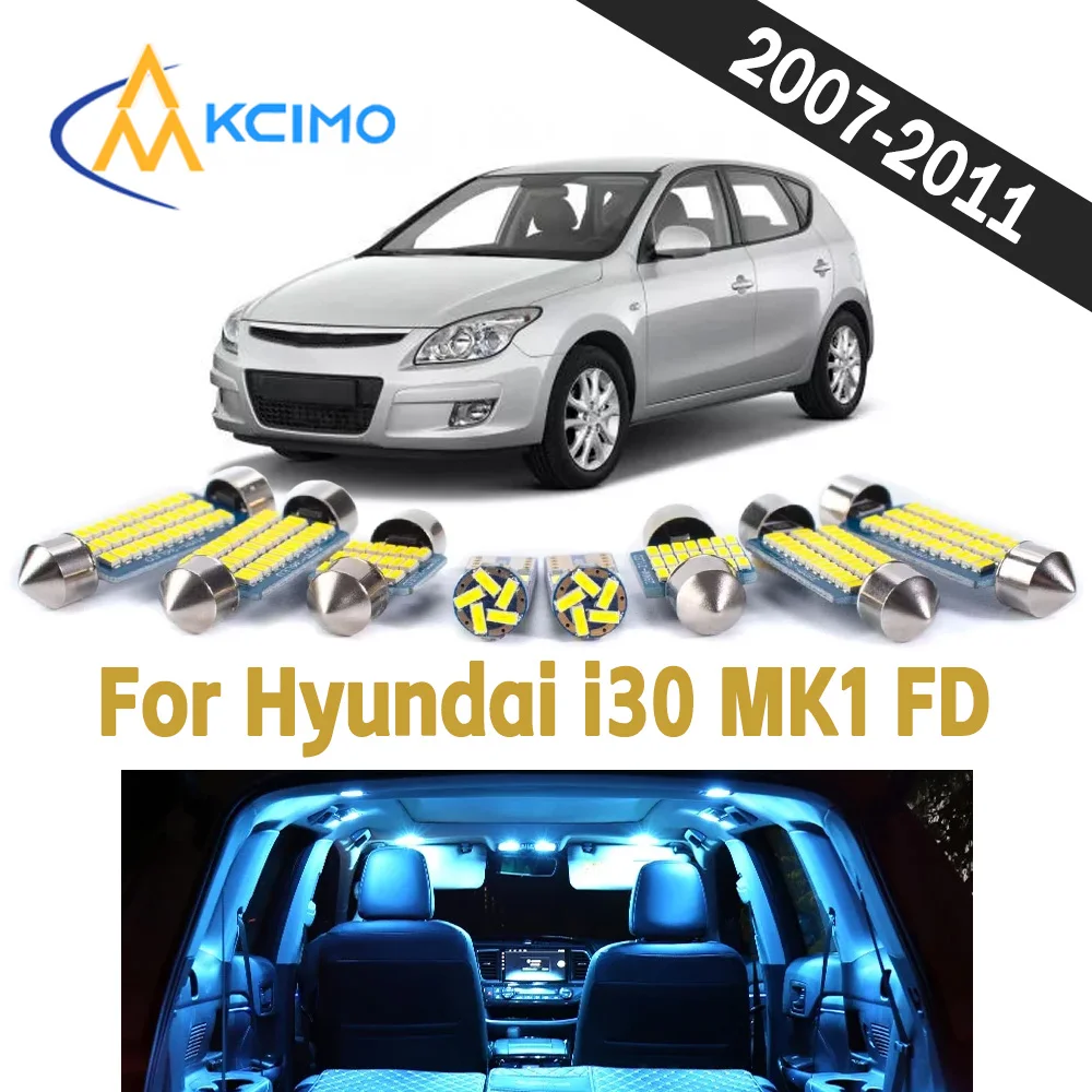 

Durable Auto Interior LED Light Kit For Hyundai i30 MK1 FD 2007-2011 CANBUS Bright Wear Resistant Vehicle Indoor Lighting Bulbs