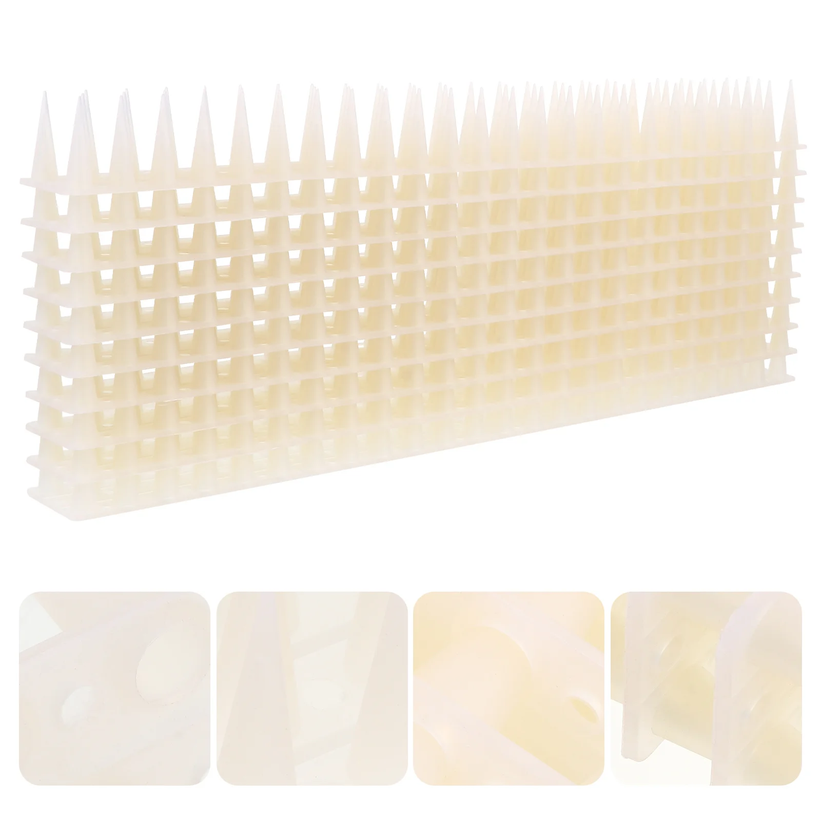 

10 Sets Anti Bird Spike Plastic Pigeon Prevention Strip Kit Outdoor Weatherproof Fence Bird Repellent for Roof Chimney Wall