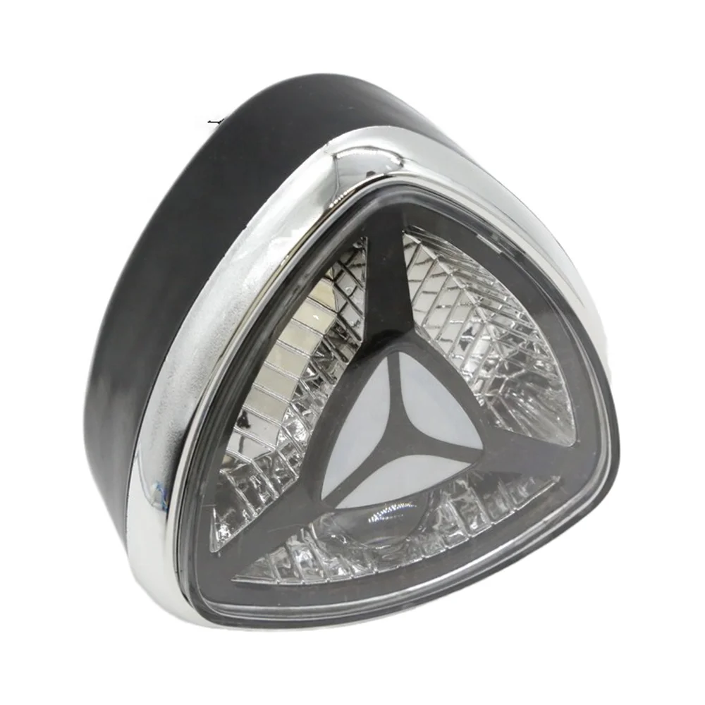 48-60VElectric Bicycle Parts Triangular Metal Front Lighting Headlights for Motorcycles Retrofitted Headlights Front Lighting view 3
