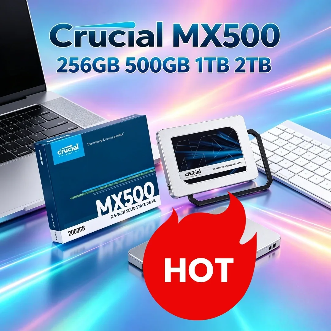 Large Storage Optional Crucial MX500 2.5-inch SATA SSD 3D NAND