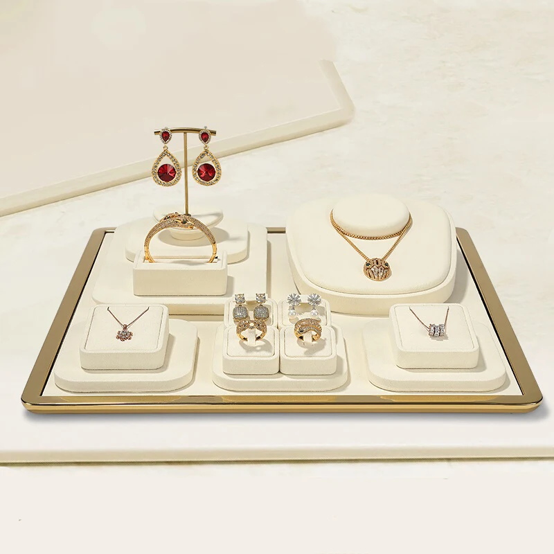 

Light luxury jewelry display props ring trays necklace earring display stands jewelry counter display racks