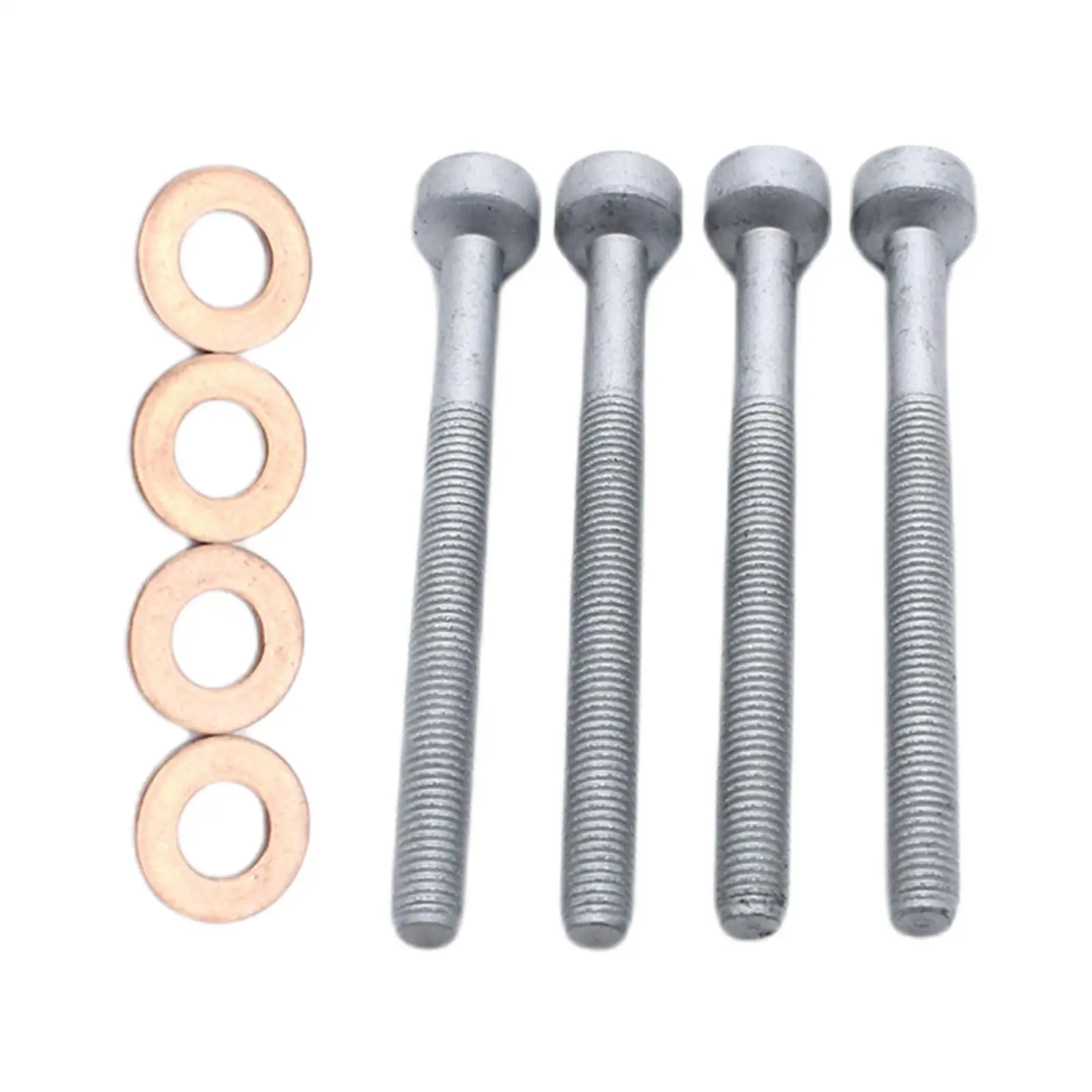 8 Pieces Injector Bolts Washer Set Kit Replaces Easy to Install Car Accessories