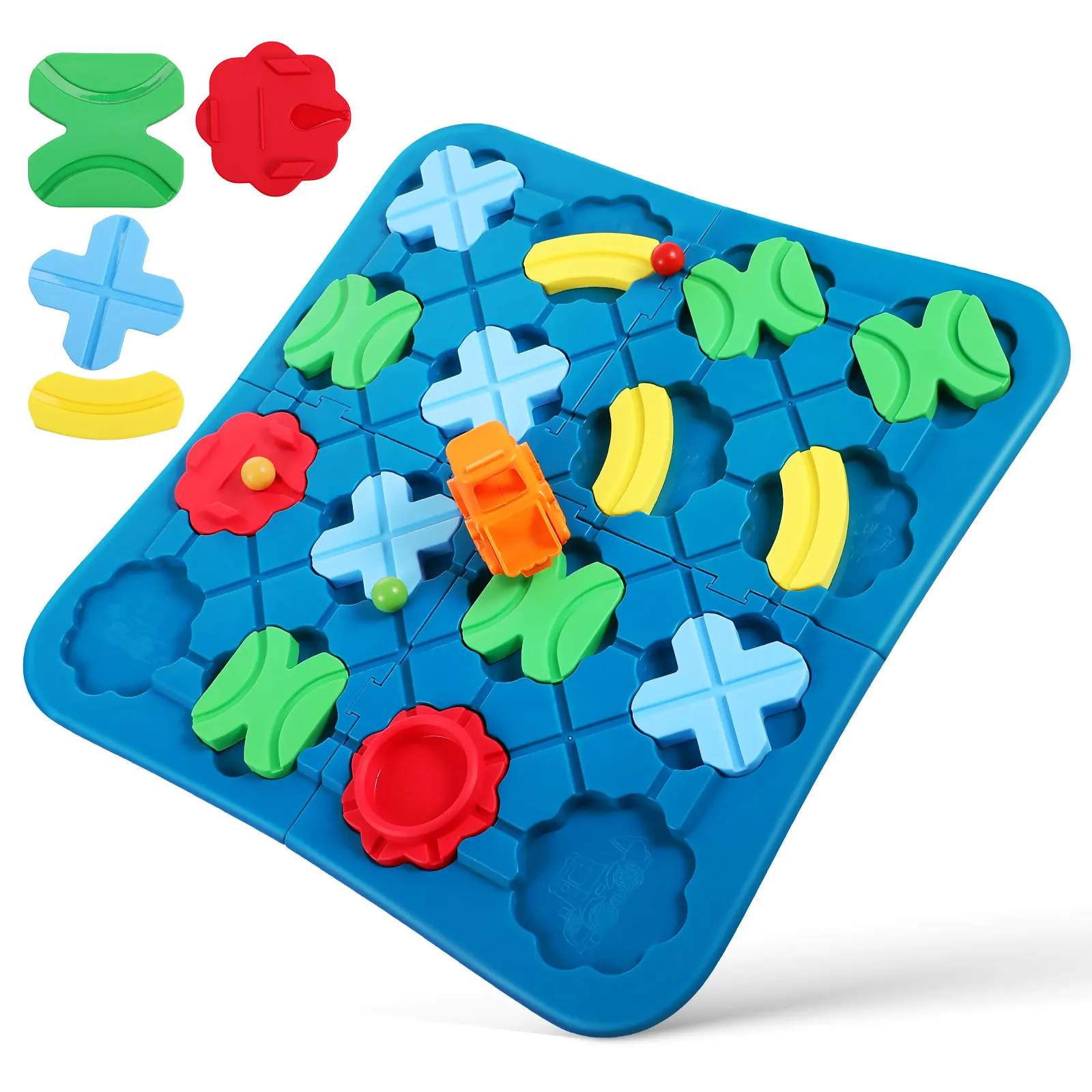 Kids Brain Teaser Maze Puzzle Board Logical Track Road Building Game Preschool Educational Learning Toy
