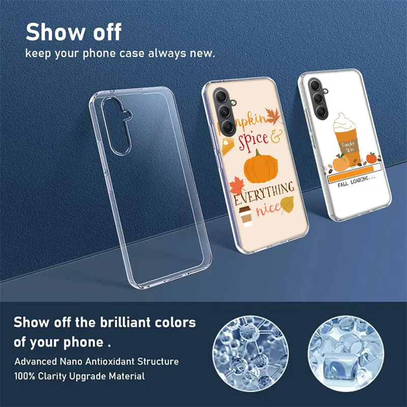 Zucca lanterna Halloween Maple leaf Cover Phone per Samsung Galaxy A70 A50 A40 A30 A20E A10 A71 A51 A41 A31 A21S A11 A9 A8 A6 P