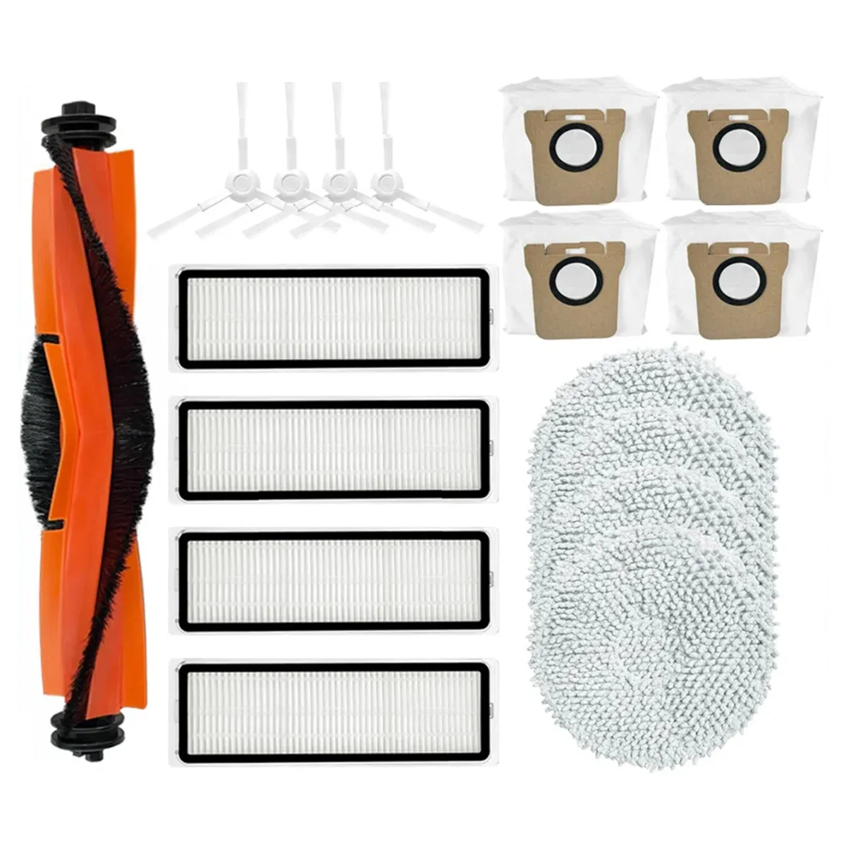 Для M30S D103CN запасные части, аксессуары, роликовая боковая щетка, фильтр Hepa, швабра, тканевый мешок для пыли