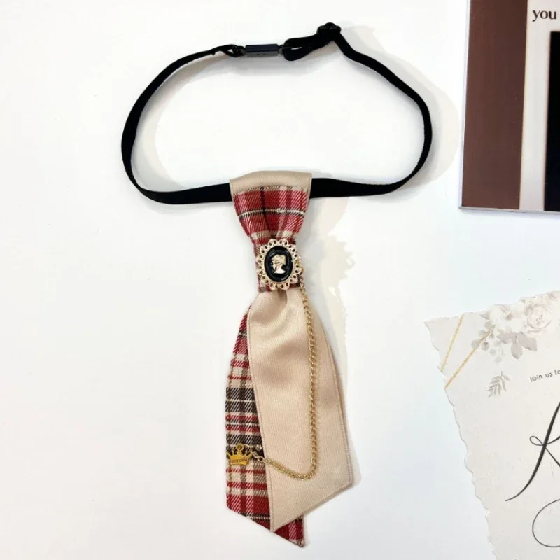 Retro el yapımı kumaş kadınlar ve erkekler için papyon kristal püskül kolej tarzı gömlek boyun bağları düğün kravat aksesuarları
