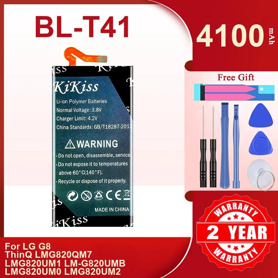 Battery For LG G8 ThinQ LMG820QM7 LMG820UM1 LM-G820UMB LMG820UM0 LMG820UM2 LM-G820N G820N, G820UM , V40,V405QA7,BL-T41,4100mAh