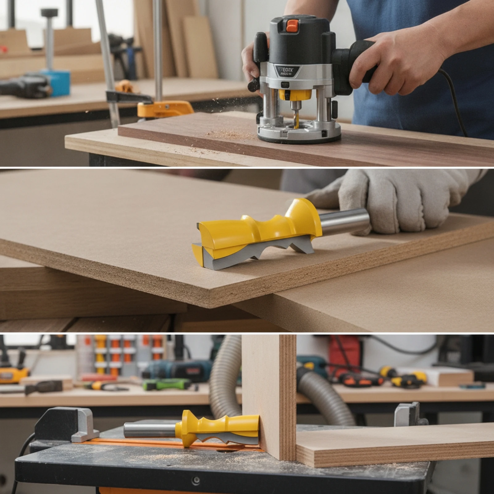 Woodworking Kickback - Çift Yönlü Router Ucu 1/2 İnç