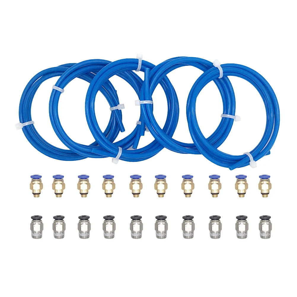 

PTFE Tube Printers Parts Hot End Quick Coupling Heat Resistant Easy Disassemble Bowden Extruder Ptfe Tube Fittings
