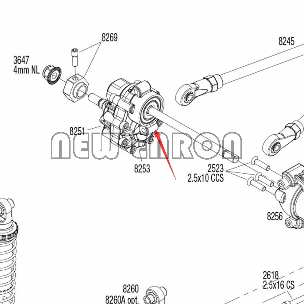 NEW ENRON #8253 Aluminum Left or Right Inner Rear Portal Drive Housing FOR RC Crawler Car 1/10 Traxxas TRX-4 TRX4 TRX6 TRX-6
