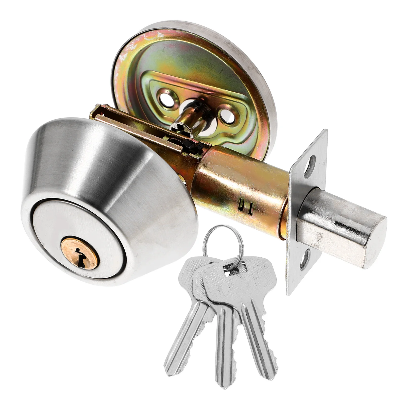 

Stainless Steel Hidden Deadbolt Single Cylinder 35Mm-50Mm Thick Durable Copper Core Enhanced Security Heavy Duty Entry Door