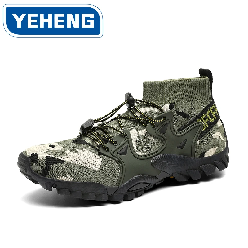 

Hiking Shoes for Man Outdoor Camouflage Comfortable Breathable Mesh High Top Boots Mountaineering Quick Drying Leisure Sneaker