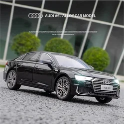 1:18 Audi A6 Limousine Alloy Die Cast Toy Car Model Sound and Light Pull Back Children's Toy Collectibles Birthday gift