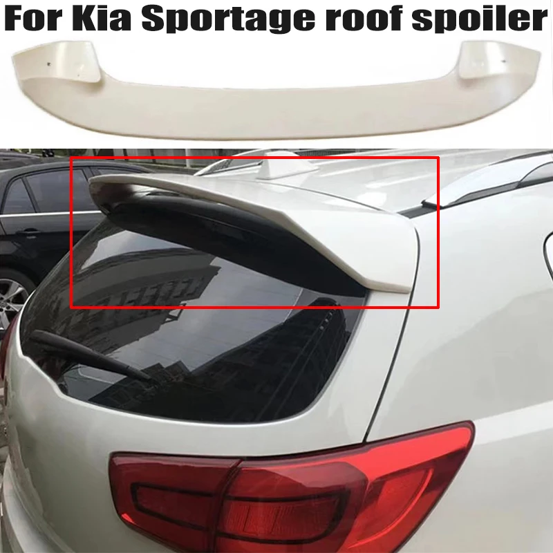 

For Kia Sportage spoiler 2011 2012 2013 2014 2015 2016 2017 High quality ABS Plastics Car Rear Roof trunk cover wings spoiler