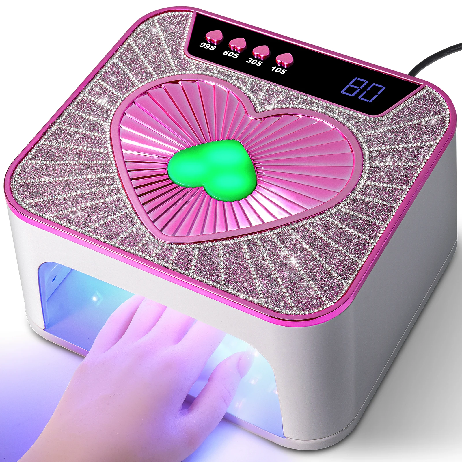 

UV LED Nail Lamp Professional 45 LED Light Beads Gel UV Light Dryer with 4 Timers and Sensors Quickly Cured All Gel Nail Light