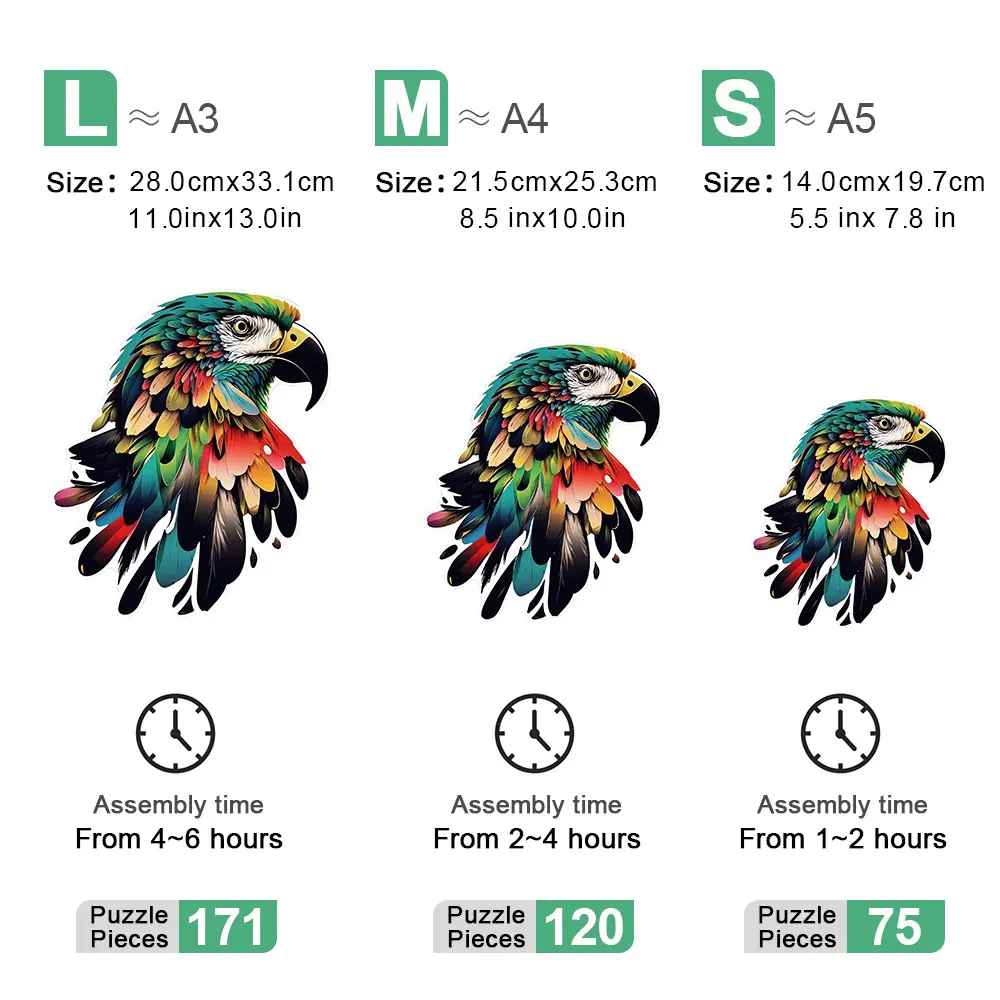 Rompecabezas de madera de águila, rompecabezas personalizado de forma Irregular para adultos, juegos de tablero de ajedrez DIY para niños, juguetes educativos para niños
