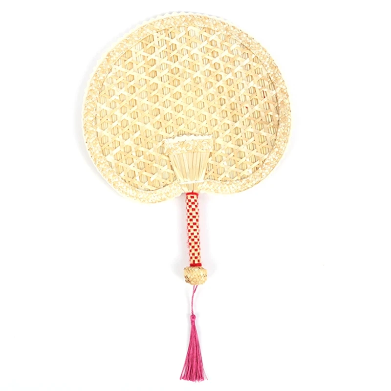 

Hand-Woven Retro Fan Hand-Cranked Big Cattail Fan Summer Mosquito Repellent Straw Fan Home Decor