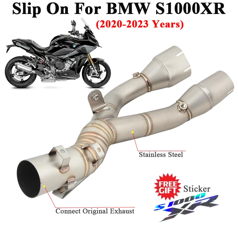 

Motorcycle Exhaust Escape Systems Slip On For BMW S1000XR 2020 2021 2022 2023 Stainless Steel Link Pipe Connect Original Muffler