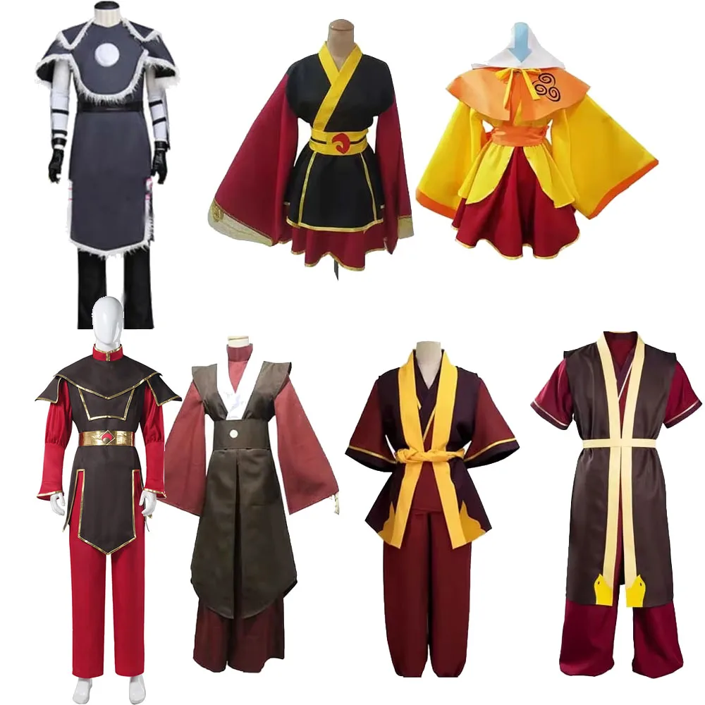 Avatar Aang Cosplay Costume Women Lolita Dress Outfits Halloween Carnival Suit Girls Disguise Costume