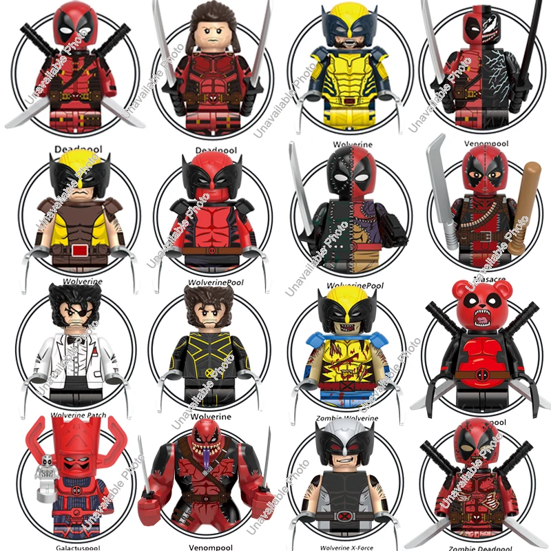 Hot Toys 1PCS Action Figures Blocks Toy New Deadpool Building Bricks Toys Gift G0172 G0173 G0174 GH0567 GH0568 GH0569 GH0571