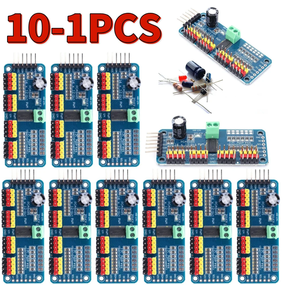 PCA9685 Robot Controller IIC Interface 16 Channel 12-Bit PWM Servo Motor Shield Driver for Arduino Robot/ Raspberry Pi