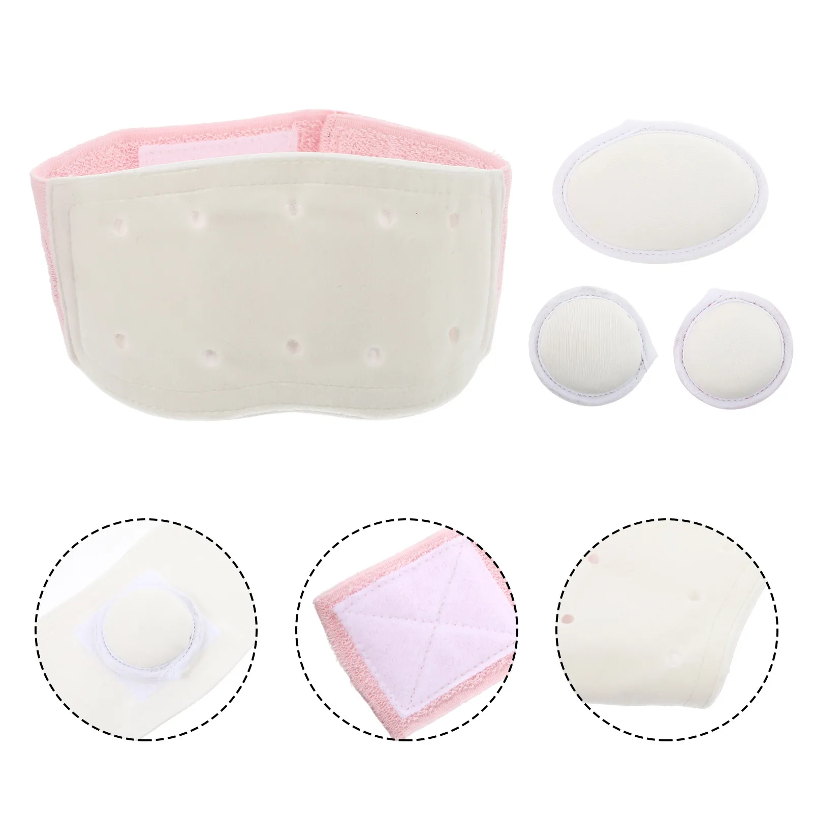 1Set Newborn Navel Band for Hernia Care Soft Pure Cotton Belly Band with Ventilation Silica Gel Fill Comfortable Daily