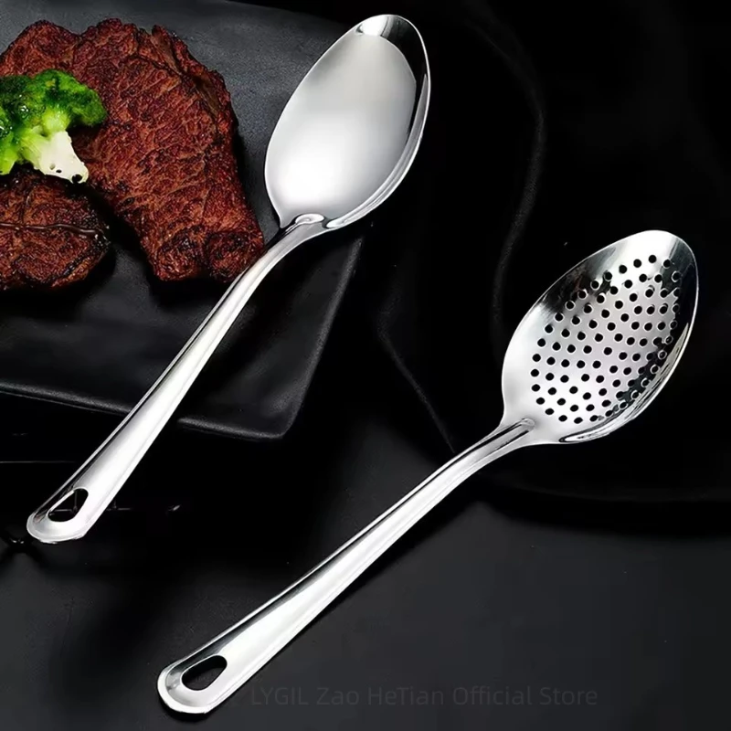 

304 Stainless Steel Strainer Spoon Colander Ladle Filter Strainer Food Skimmer Useful Things For Kitchen Gadgets Kitchenware