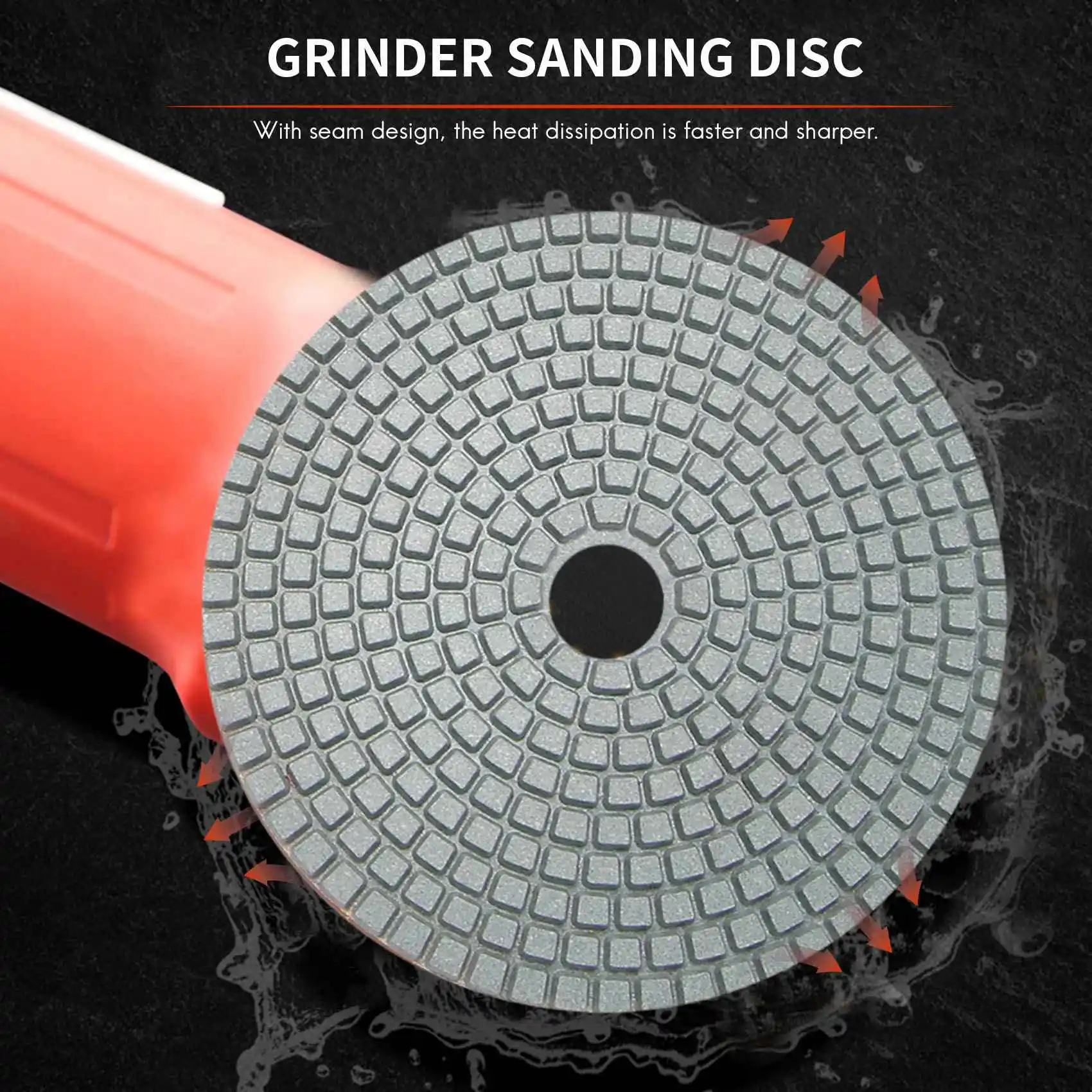 

9Pcs/Set 5 Inch Diamond Polishing Pad Set Granite Marble Concrete Stone Tile Wet Dry For Granite Concrete Marble Stone Tiles-[Ki