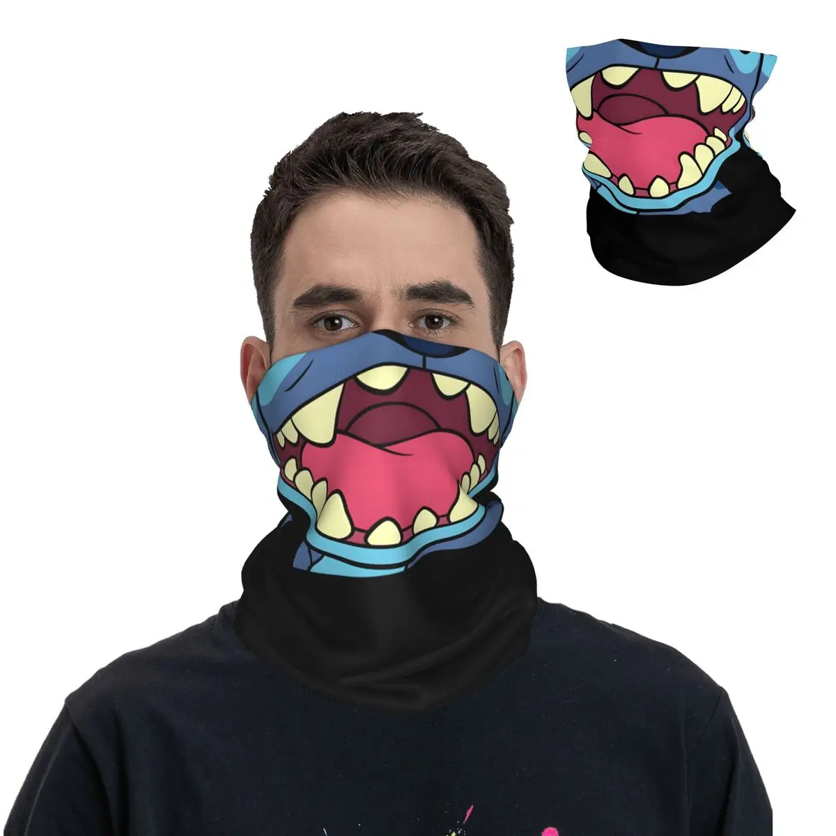 Stitch DISNEY Bandana Neck Gaiter Motocross Face Scarf Multifunctional Headwear Cycling Unisex Adult Windproof