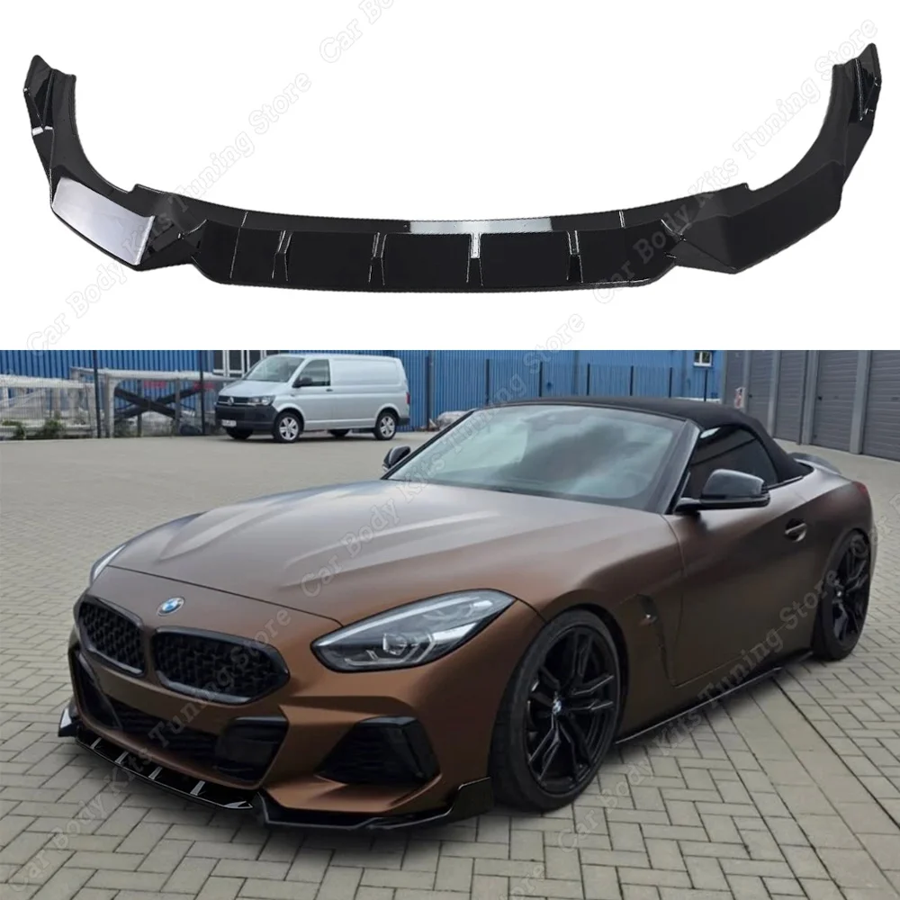 2019 To 2025 For BMW Z4 M40i G29 20i 25i 30i M Pack Front Bumper Chin Lip Spoiler Body Kit Splitter Diffuser Cover Gloss Black