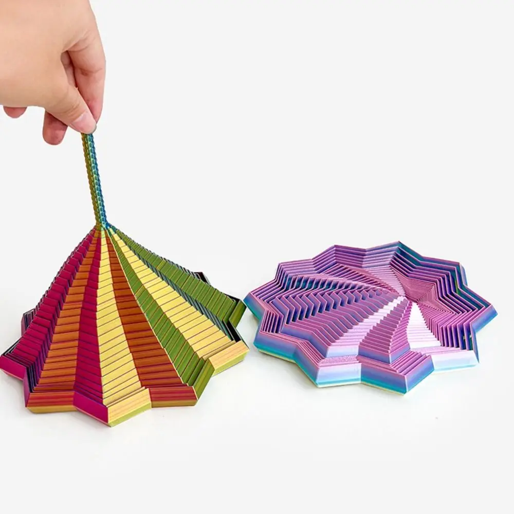 3D Printing Fractal Fidget Star Model Visual Illusion Geometric Design Spirals Sensory Creativity Relaxation AntiAnxiety