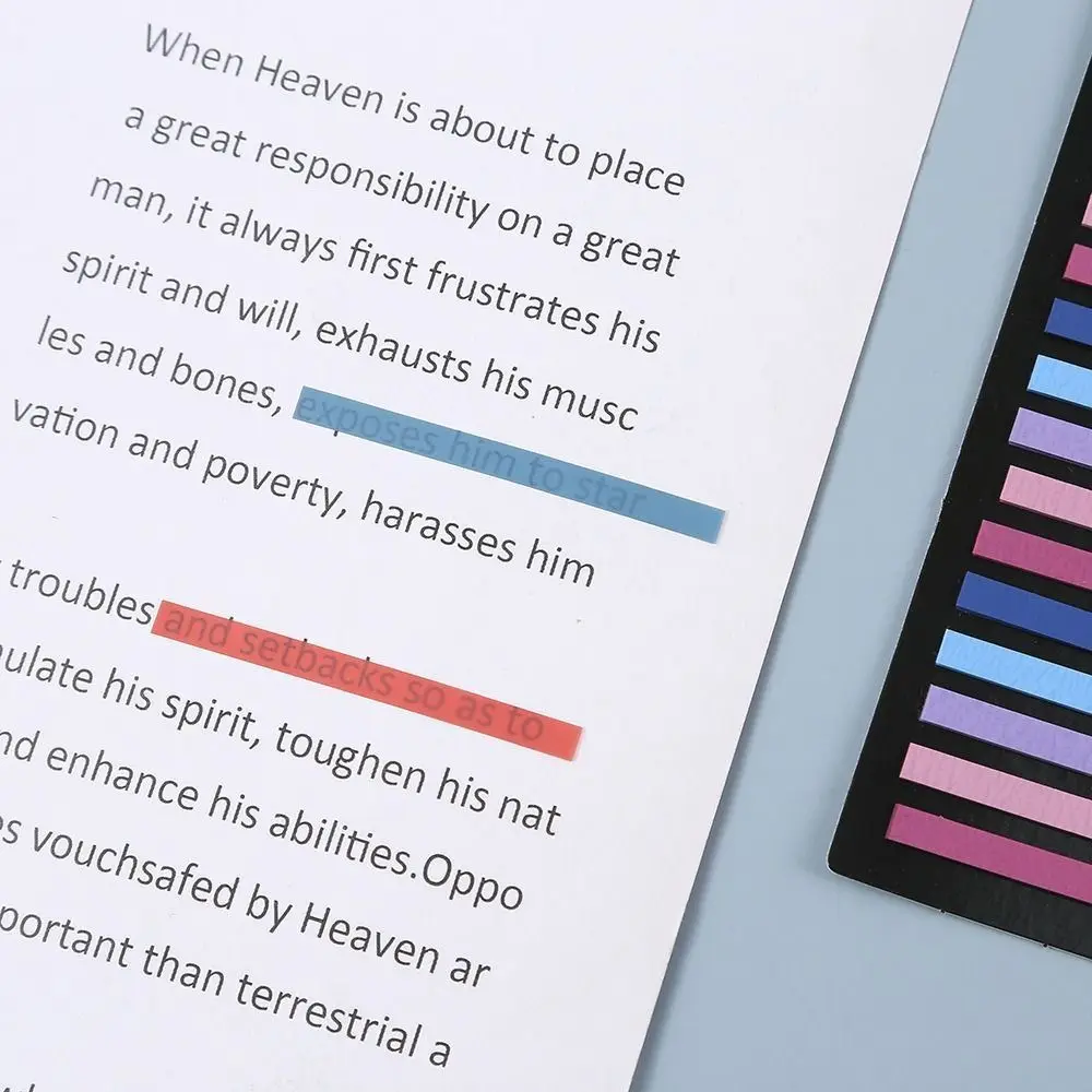 事務用品 300 枚レインボーインデックスメモパッド PET 文具付箋メモ帳かわいいラベルブックマーク子供