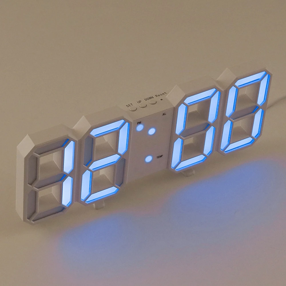 3D LED Wall Digital Clock 3