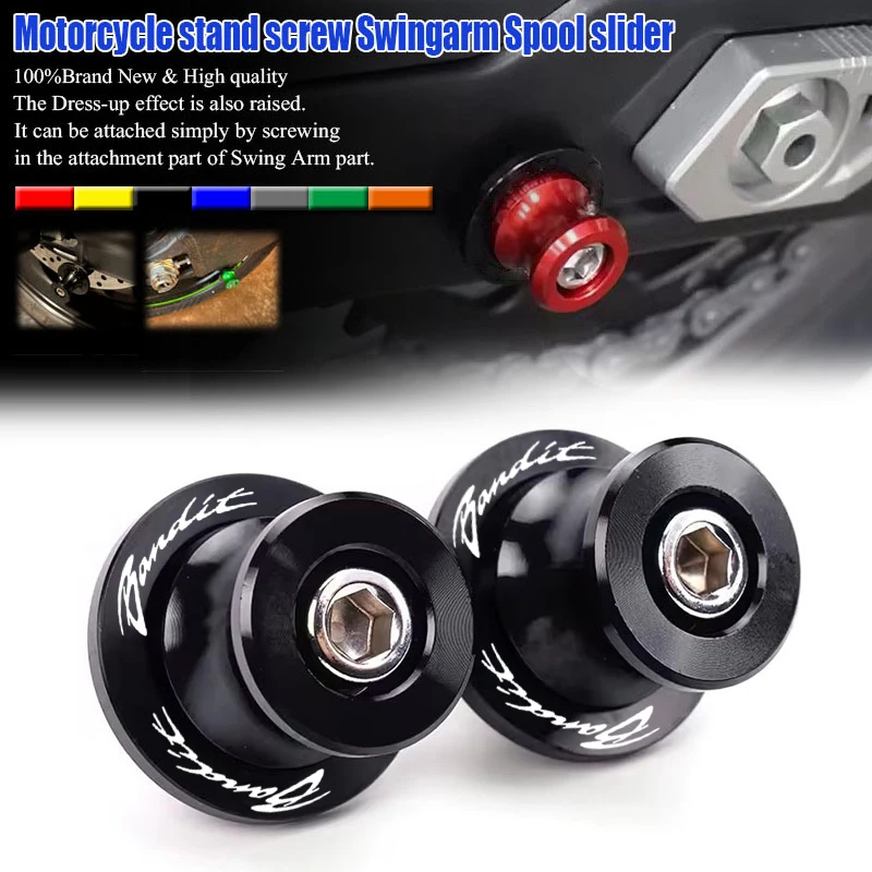 يصلح ل Bandit 1250 250 400 600 600S 650 GSF650 bandit 1200 Bandit650 دراجة نارية Swingarm بكرات حامل خلفي مسامير المتزلجون