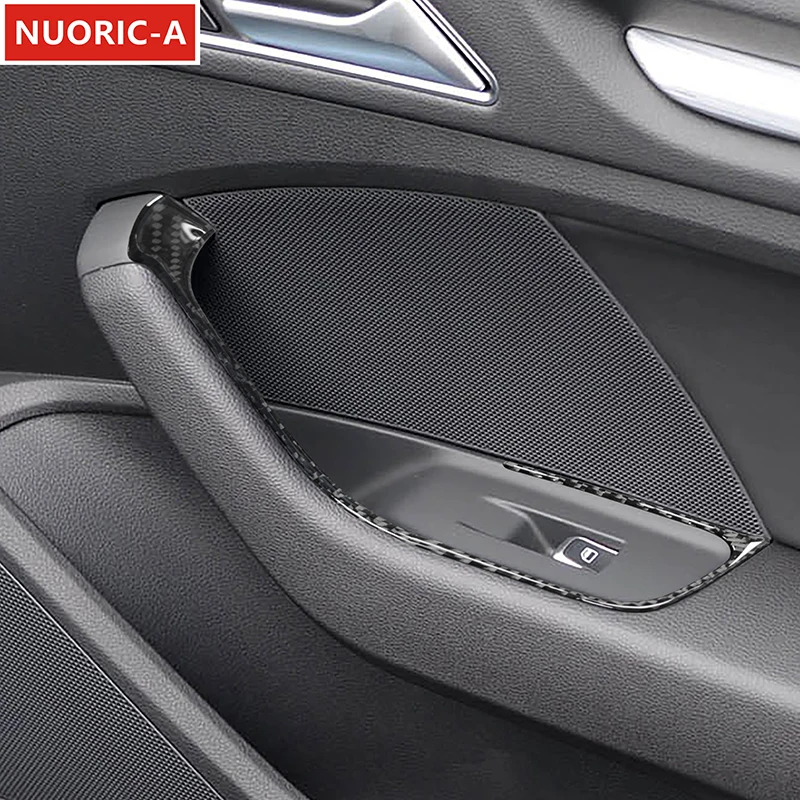 

Carbon Fiber Car Window Glass Lifting Buttons Frame Decoration Cover Trim 4Pcs For Audi A3 8V 2013-2018 Auto Door Armrest Panel