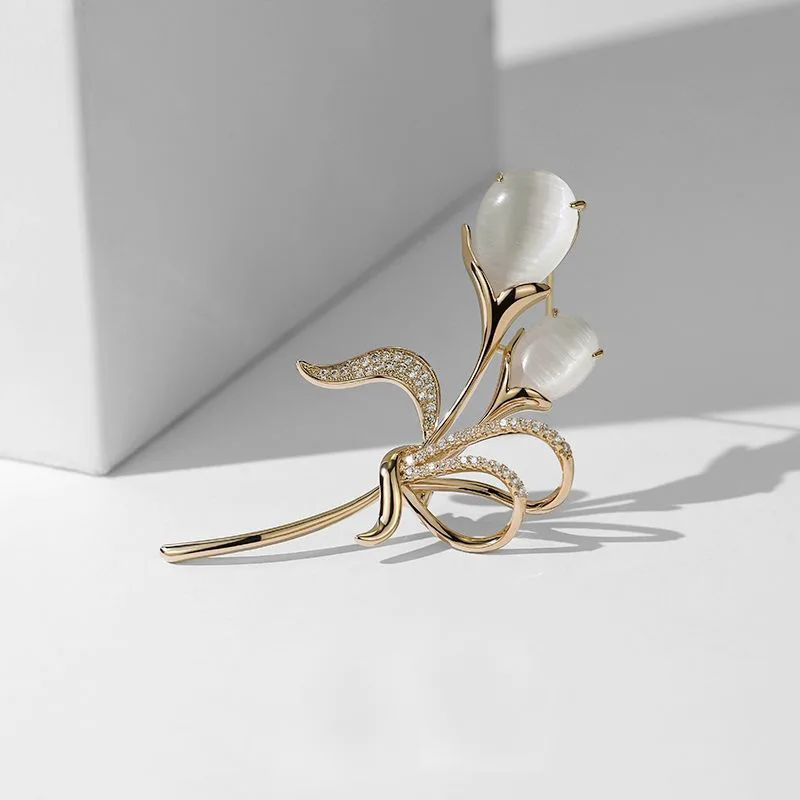 women tulip brooch 2023 new trendy clothing accessories pins