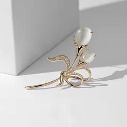 women tulip brooch 2023 new trendy clothing accessories pins