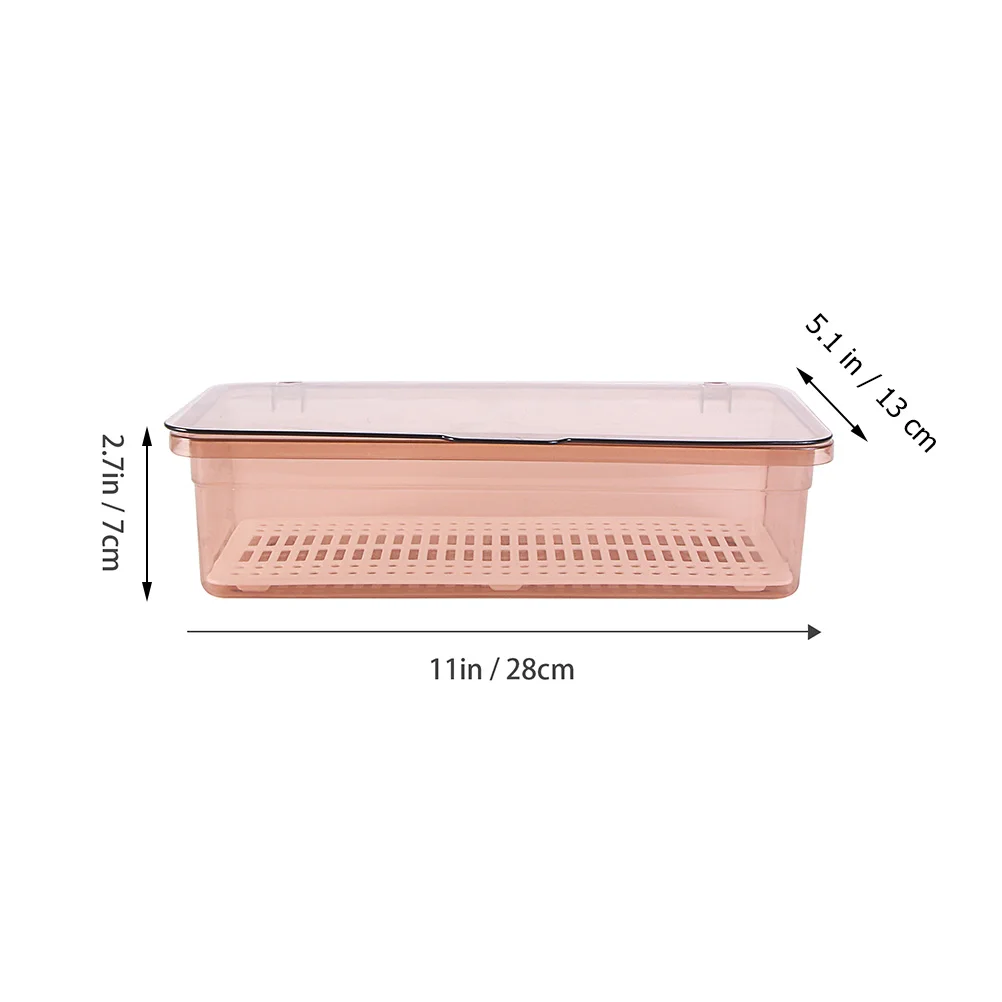 

3pcs Cutlery Storage Box Kitchen Utensils Organizer Self Draining Silverware Holder With Lid Extended Length Countertop Utensil