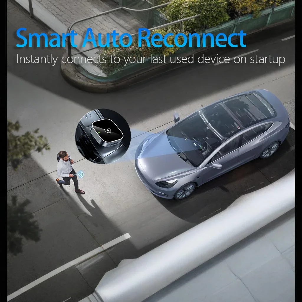 2026 جديد 2 في 1 محول CarPlay اللاسلكي ومحول Android Auto اللاسلكي، 5Ghz WiFi Type-C/USB Plug Play CarPlay اللاسلكي #5