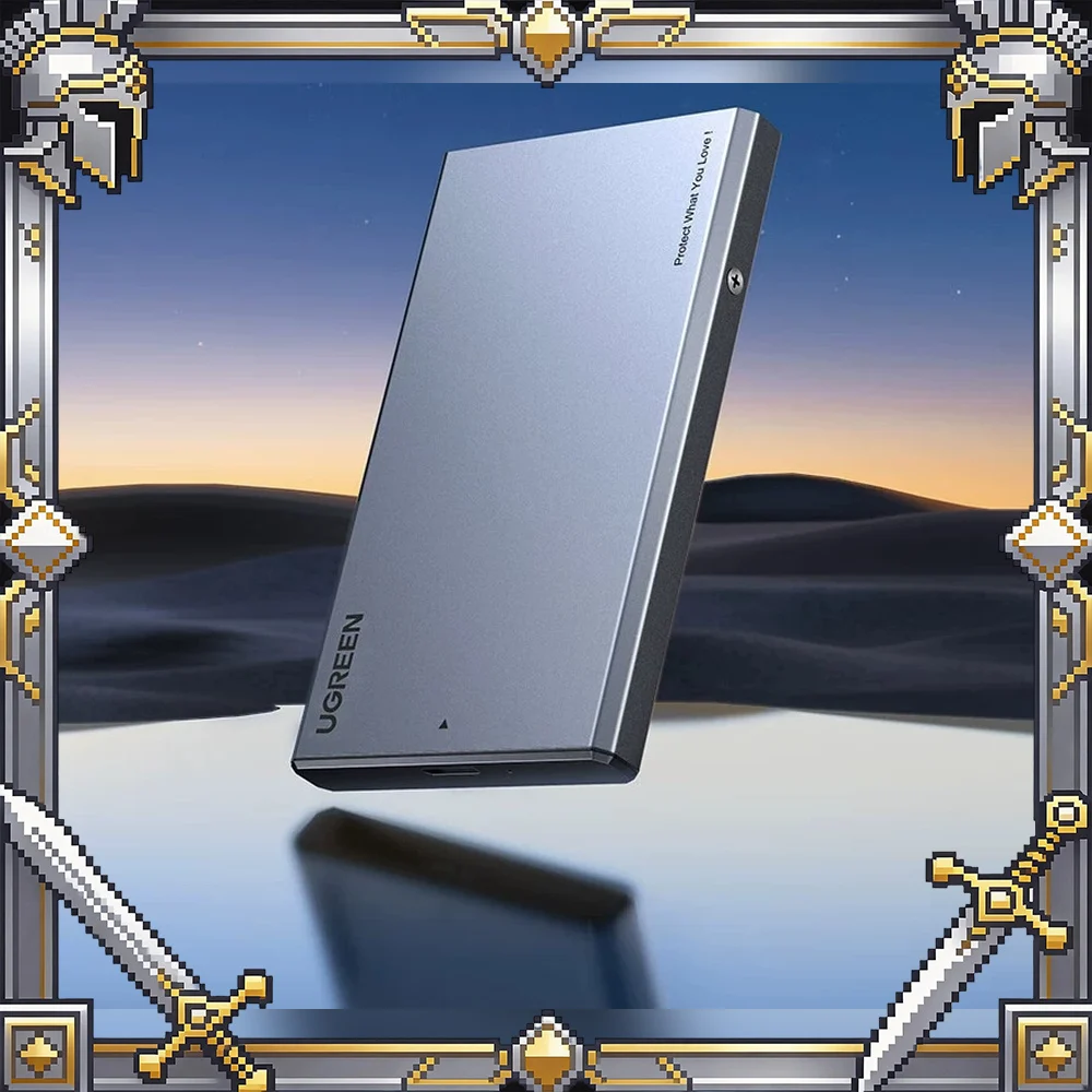UGREEN 90617 CM587 Aluminum 2.5 Inch SATA HDD Enclosure USB 3.0 5Gbps External SSD Hard Drive Case