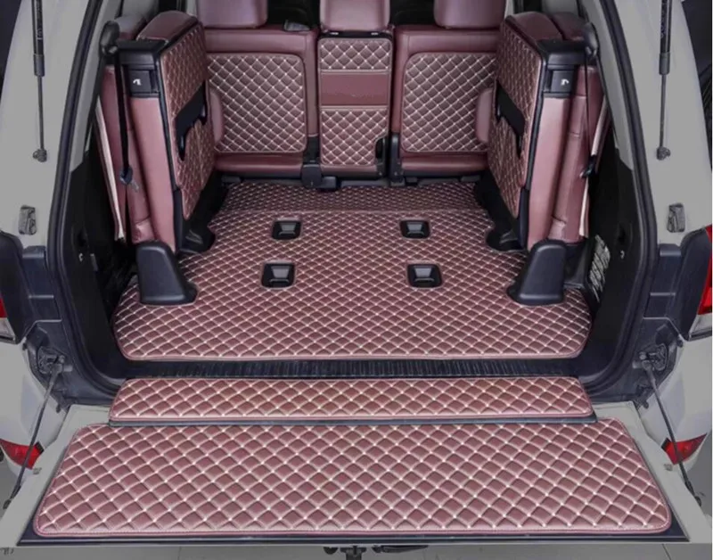 

Полный комплект автомобильных ковриков в багажник для Toyota Land Cruiser 200 7 мест 2021-2007, коврик для багажника, чехол для LC200 2018