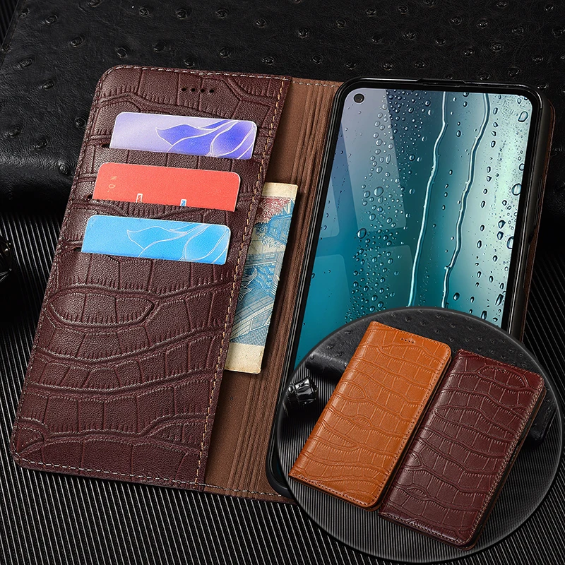 

Чехол-книжка из натуральной кожи с крокодиловым животом для Xiaomi Mi 6 6x 8 9 10 10T Pro SE Lite, роскошные чехлы из воловьей кожи для телефона