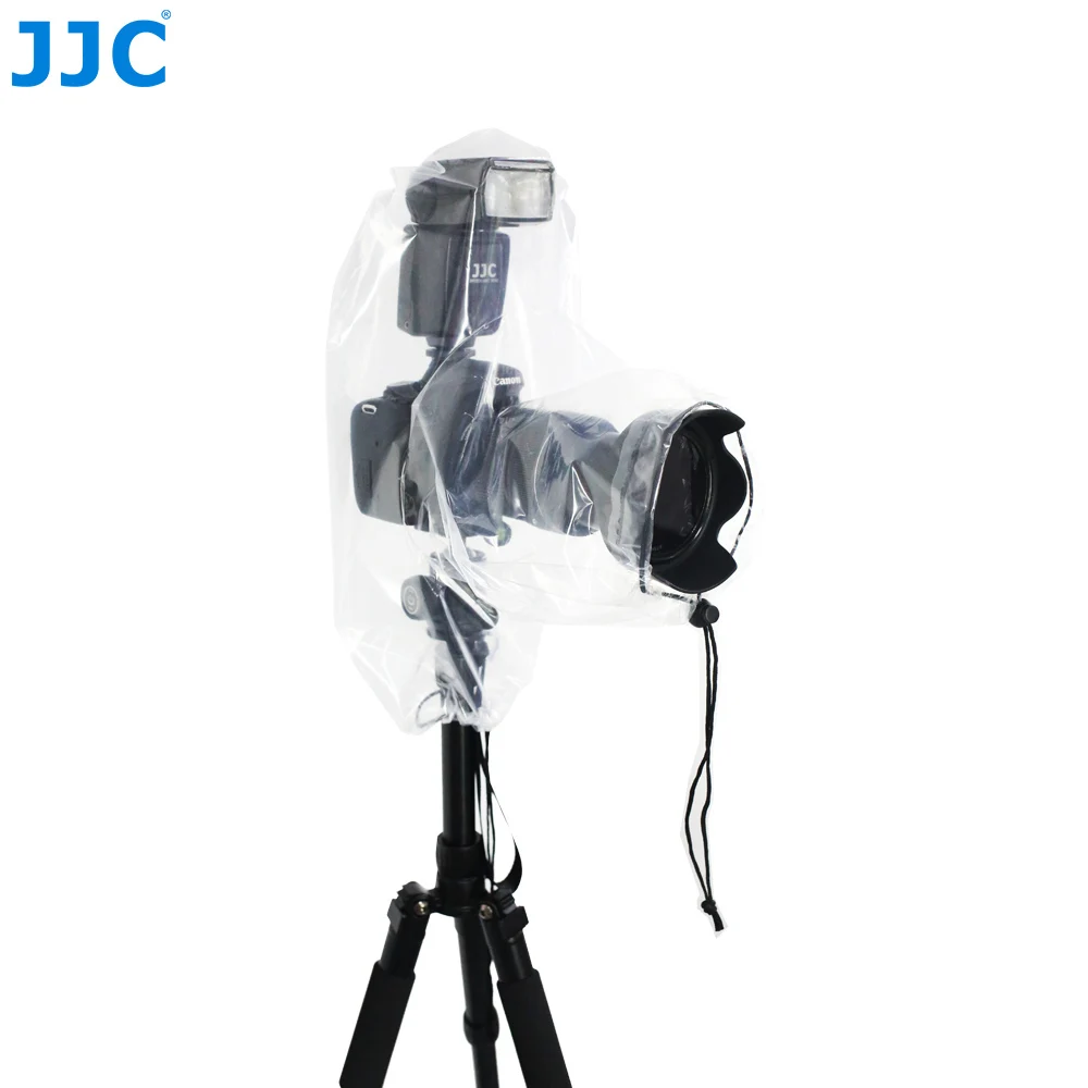 JJC 2 Pack aparat osłona przeciwdeszczowa z lampą błyskową wodoodporna kamera torba płaszcz przeciwdeszczowy dla Sony A6600 A6500 A7IV A7III Nikon