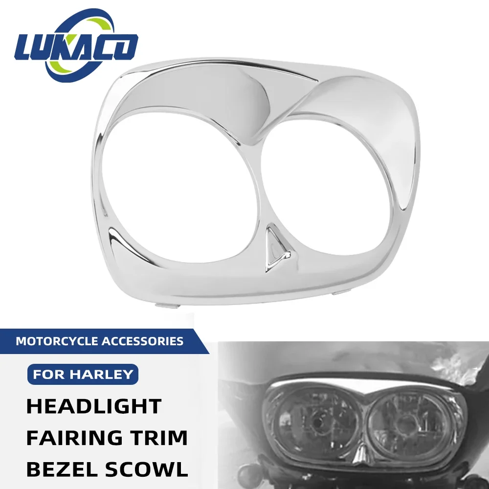 

For Harley Road Glide EFI FLTRI FLTR 1998-2013 Motorcycle Eagle Hawk Sharp Headlight Cover Bezel Trim Case Chrome