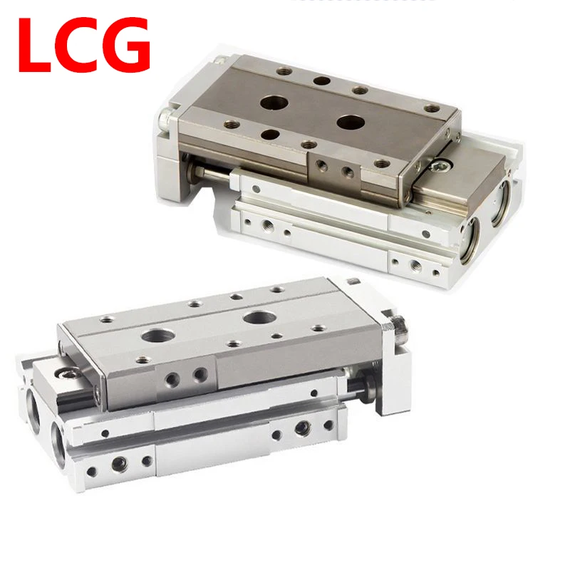 

LCG Series Pneumatic Linear Cylinder LCG6 8 12-10 20 30 40 50 75 100mm Stroke Double Acting Air Slide Table Cylinder