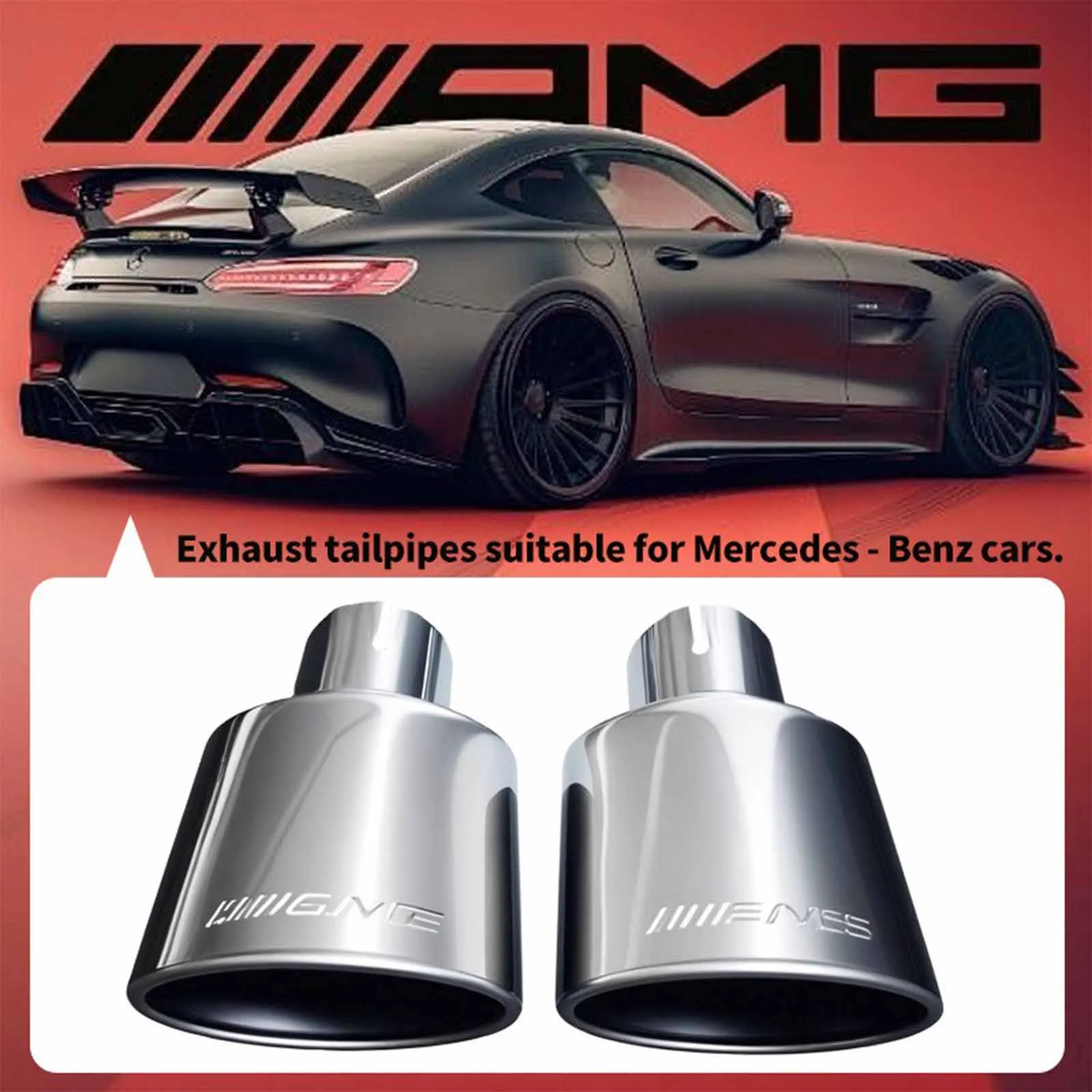 

1 шт. Mercedes-Benz C-класс E-класс W211 C300 57 мм выхлопная труба модифицированная нержавеющая стальная выхлопная труба 125*75 мм