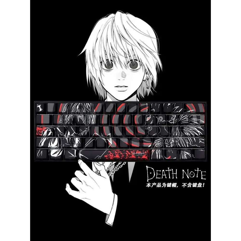 

Deathnote 136 клавиш колпачок клавиатуры боковые резьбовые буквы PBT оригинальный профиль для механической клавиатуры под заказ деревянные детали 60he DIY